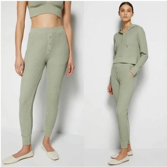 Jonathan Simkhai Waffle Knit Jogger Pants in Willow XS NWT - Picture 11 of 11